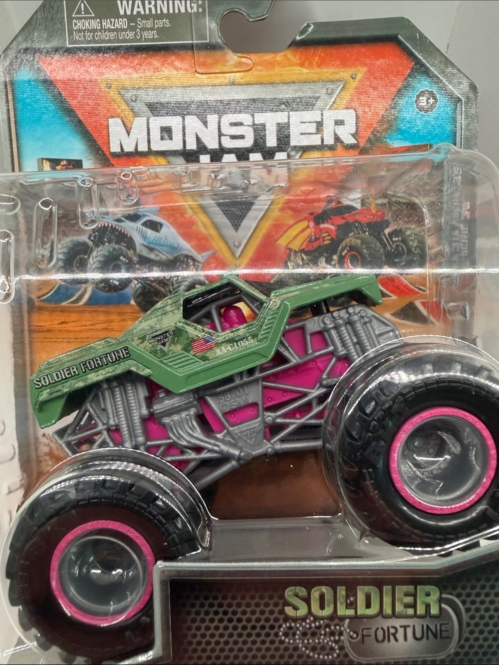 Soldier of Fortune Kids Monster Truck - Green & Pink 1:64 scale - Picture 8 of 8